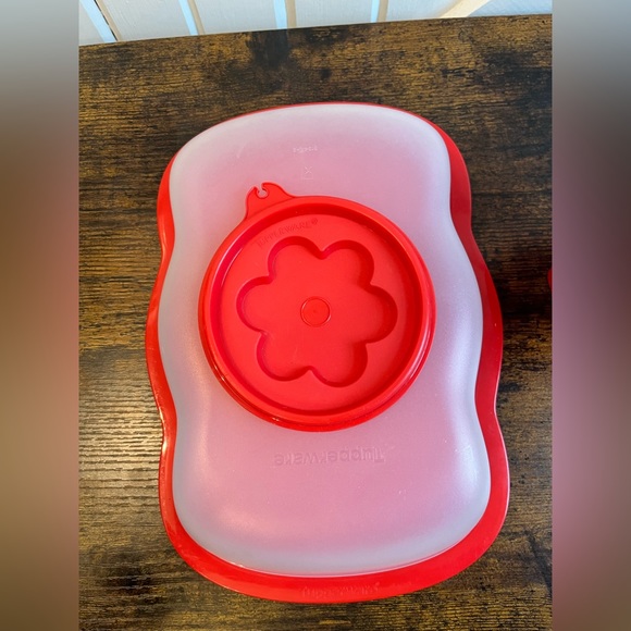 Vintage Tupperware Jello Mold Set Red - Picture 3 of 11